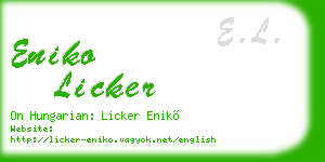 eniko licker business card